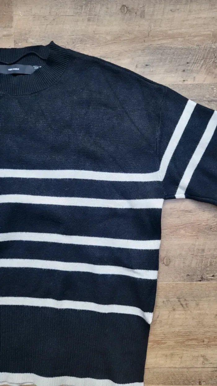 Pull rayures noir et blanc Vero Moda - photo numéro 2