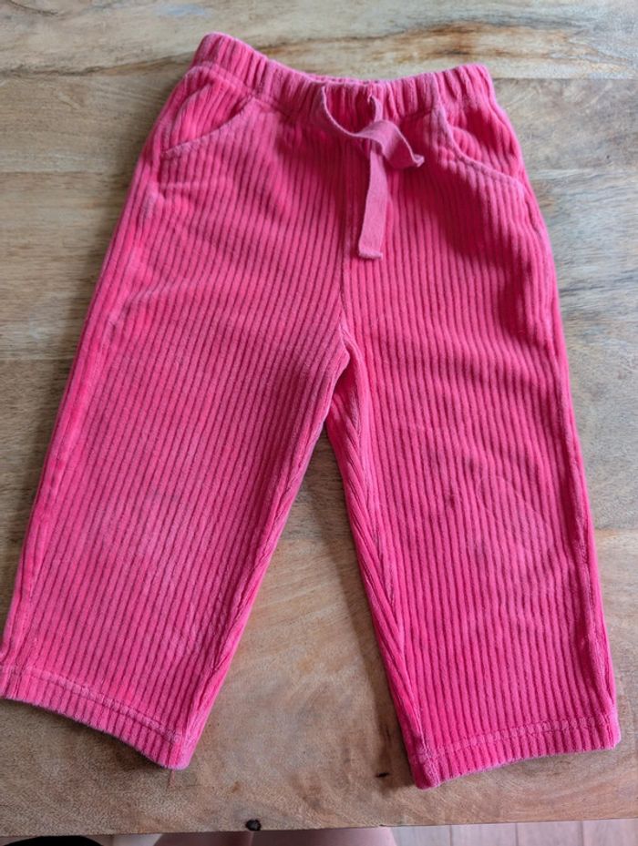 Pantalon velours rose