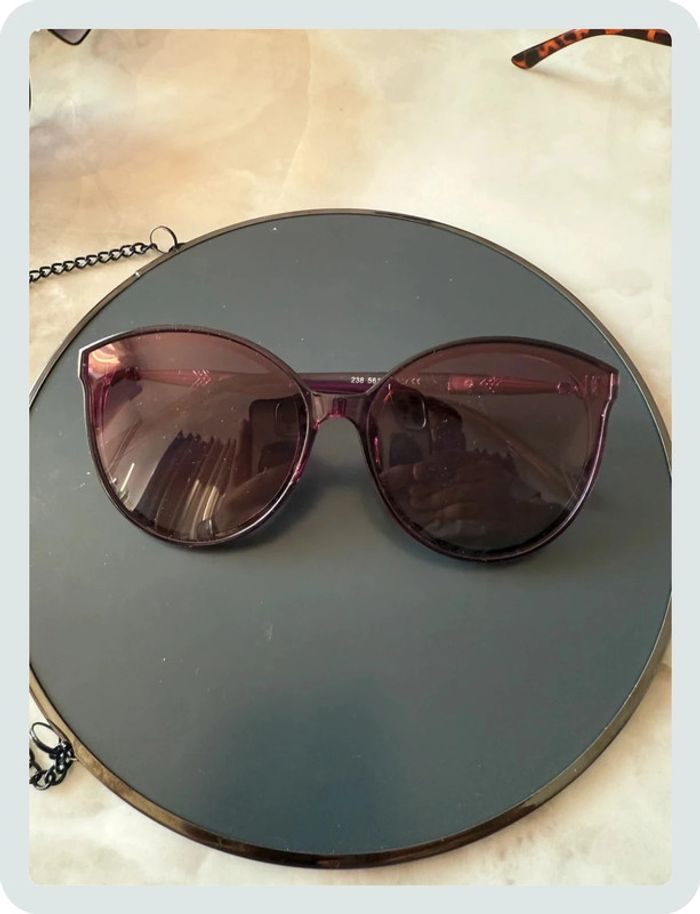 Lunette de soleil ronde rose/violet