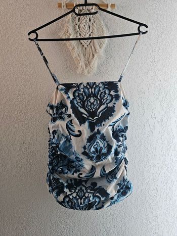 Top coloré froncé tons de bleu Zara taille xs