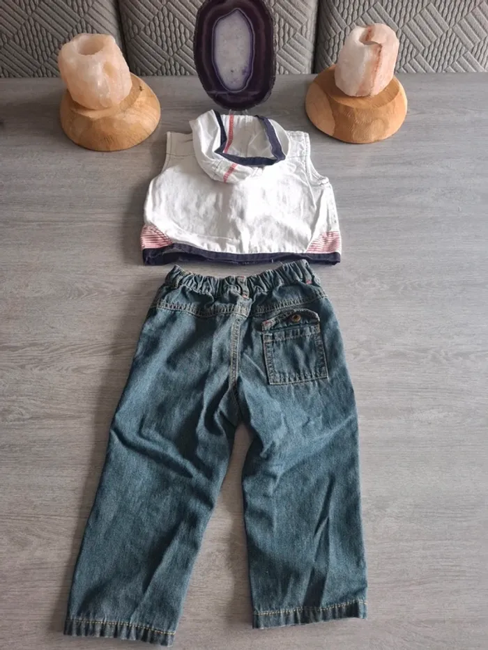 Pantalon jean et veste sans manche - photo numéro 5