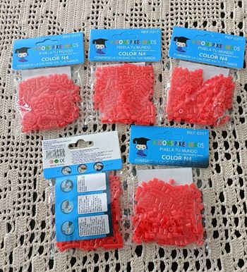 1000 perles à repasser rouges