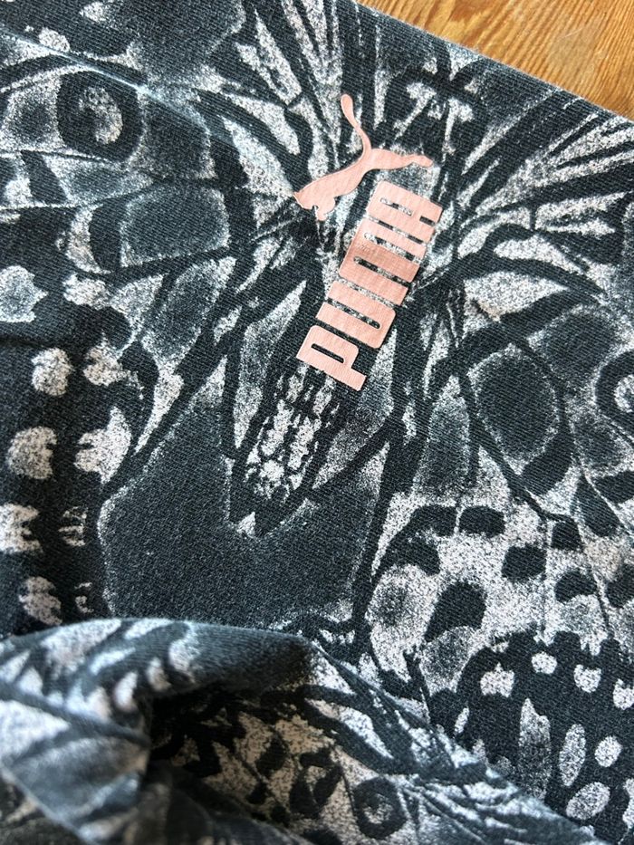 Bel ensemble de sport papillons Puma 9-10 ans gris et rose poudré - photo numéro 2