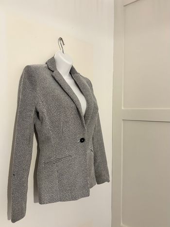 Blazer ajusté gris surpiqué H&M femme taille XS / FR34