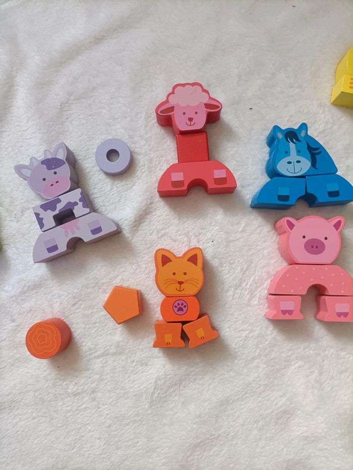 Jouets à empiler en bois – Style Montessori - photo numéro 3