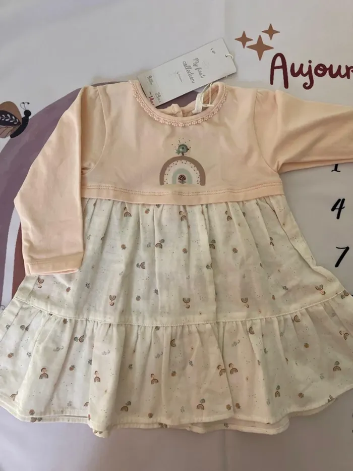 Robe mi-saison bébé fille – 9 mois / 71 cm – Orchestra 🌈 - photo numéro 3