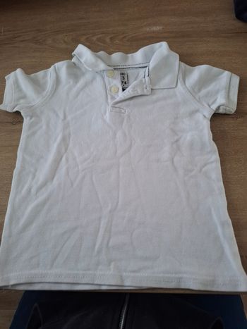 Polo blanc tex 2/3ans
