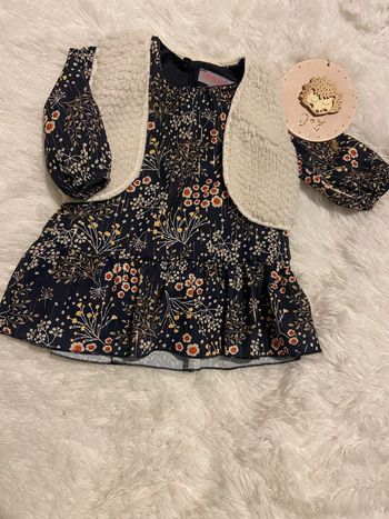 Ensemble robe avec gilet fille