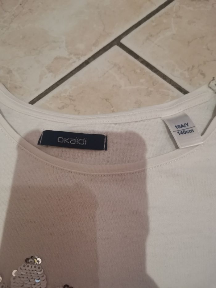 T-shirt ML fille 10 ans Okaidi - photo numéro 3