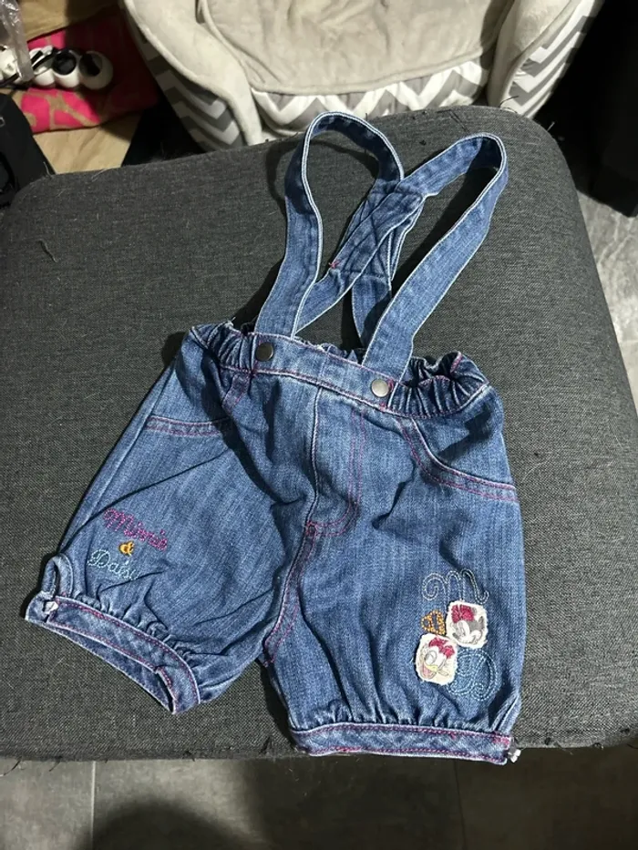 Salopette en jean Minnie et Daisy