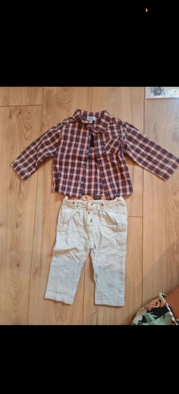 Ensemble 9 mois chemise pantalon