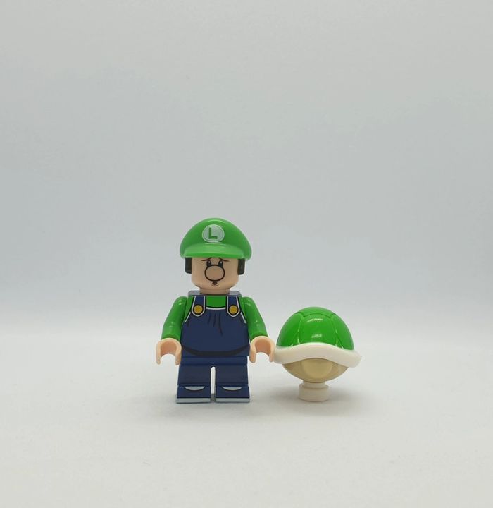 🍄 Figurine Super Mario - Bébé Luigi avec une Carapace Verte - (Style Lego) 🍄 - photo numéro 10