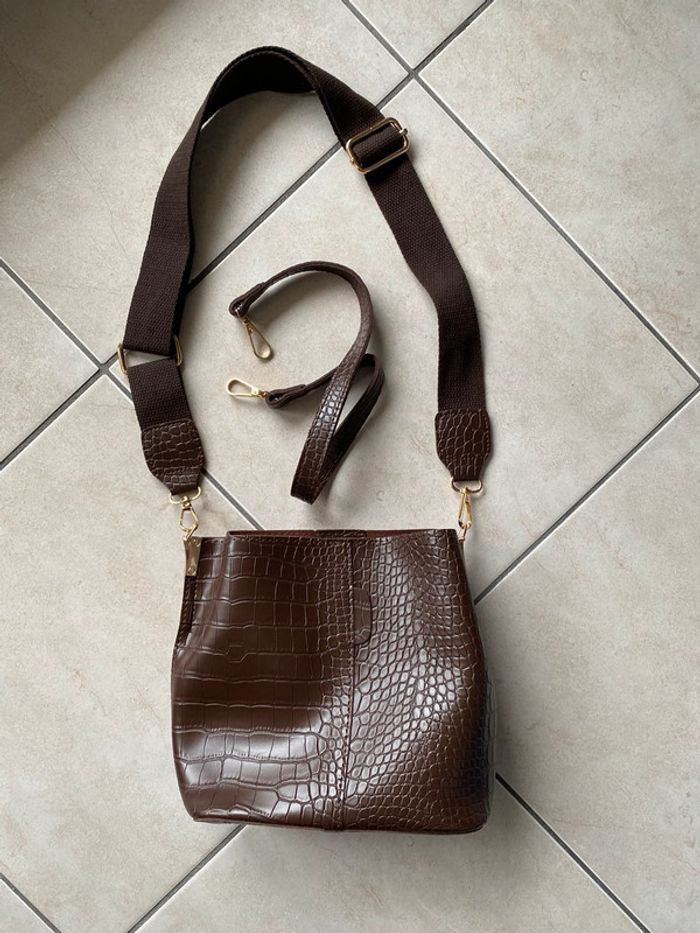 Sac à main bandoulière marron - photo numéro 2