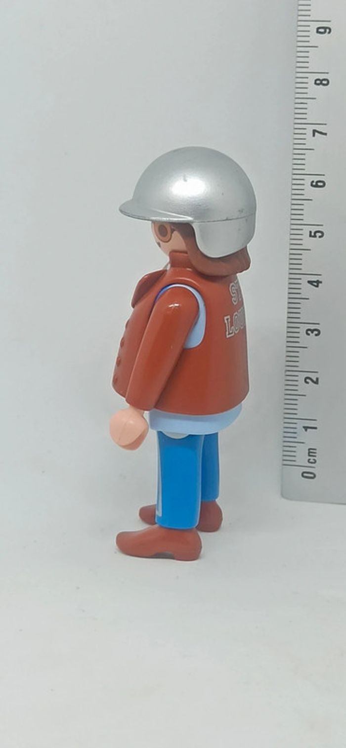 Homme pilote de moto motard biker avec casque playmobil - photo numéro 4