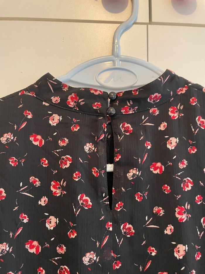 Robe mi-longue noire fleurie taille S Orsay - photo numéro 10