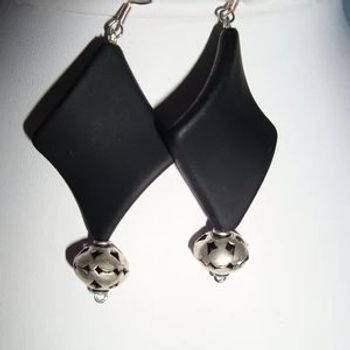 Boucles d'oreilles noires