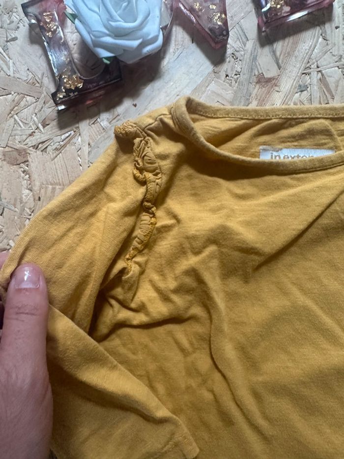T-shirt jaune à volants In Extenso - photo numéro 3