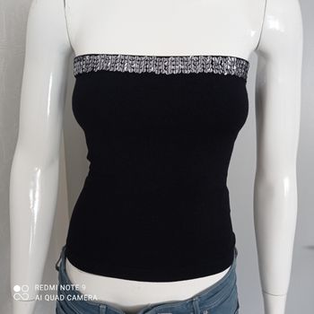 Bustier noir sequins argent t36 Kookaï