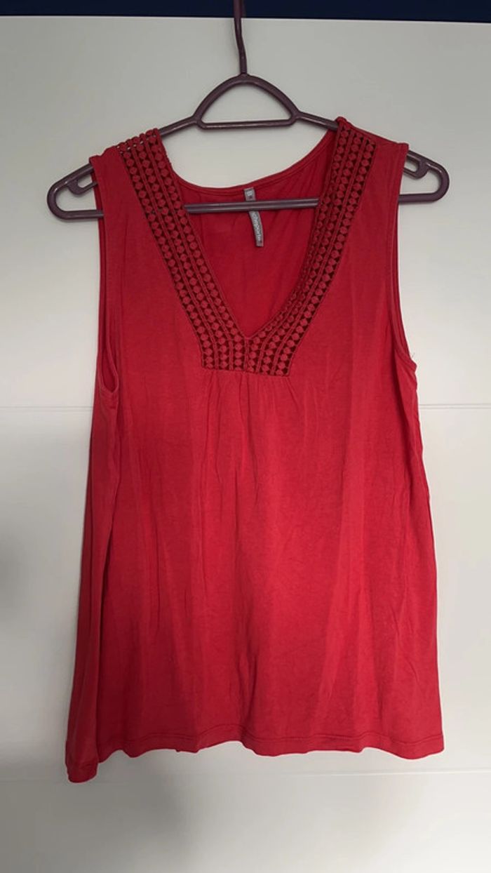 Débardeur, femme, blanche, porte