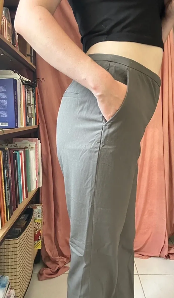 Pantalon H&M vert foncé - photo numéro 3