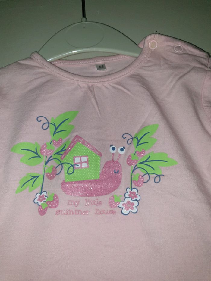 T-shirt rose Zeeman 6 mois - photo numéro 2