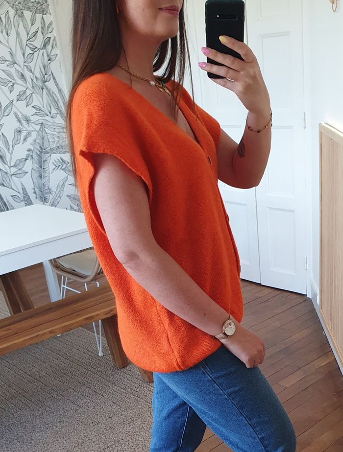 Gilet sans manche Caracas orange Taille unique - photo numéro 3