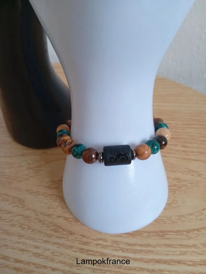 Capricorne bracelet en malachite pierre naturelle unisexe signe astrologique - photo numéro 3