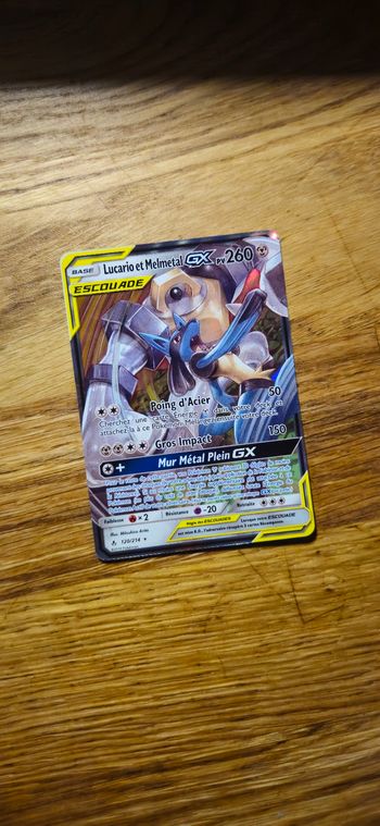 Carte Pokemon Lucario et Melmetal GX  120/214