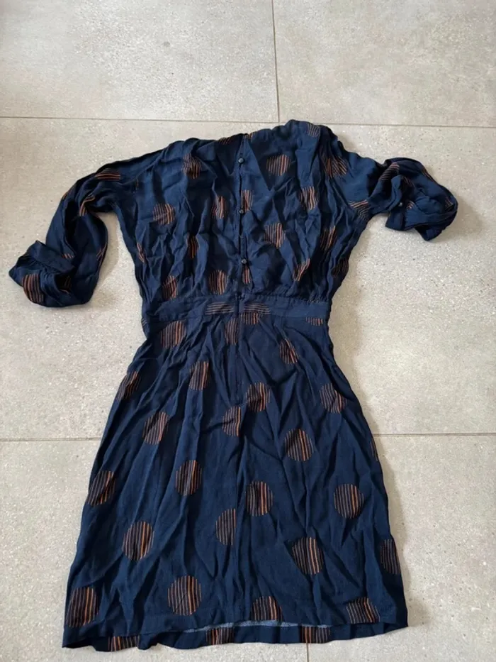 Robe Suzette navy Des petits hauts, très bon état, taille 0 (34) - photo numéro 3