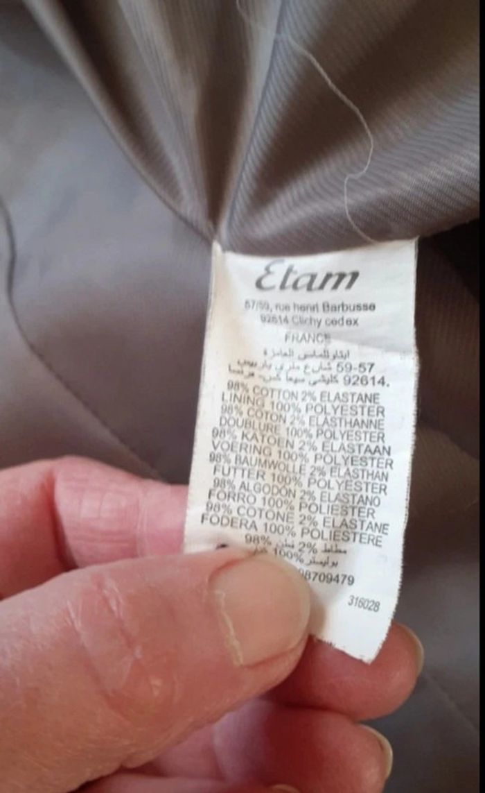 Très beau trench Etam. Taille 40. Très bon état - photo numéro 12