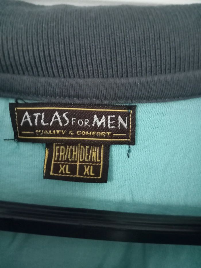 polo bleu-vert atlas neuf sans étiquette taille XL - photo numéro 2