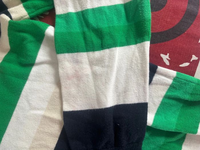 Sweat col V Tommy Hilfiger taille S/M blanc bleu marine vert - photo numéro 8
