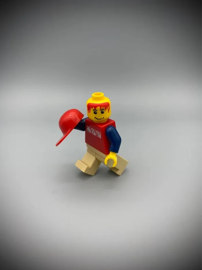 Minifigurine LEGO City cty0084 - Homme Chemise Rouge - Très bon état - photo numéro 3