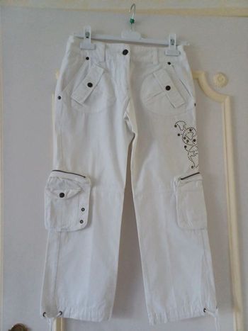 Pantalon court blanc