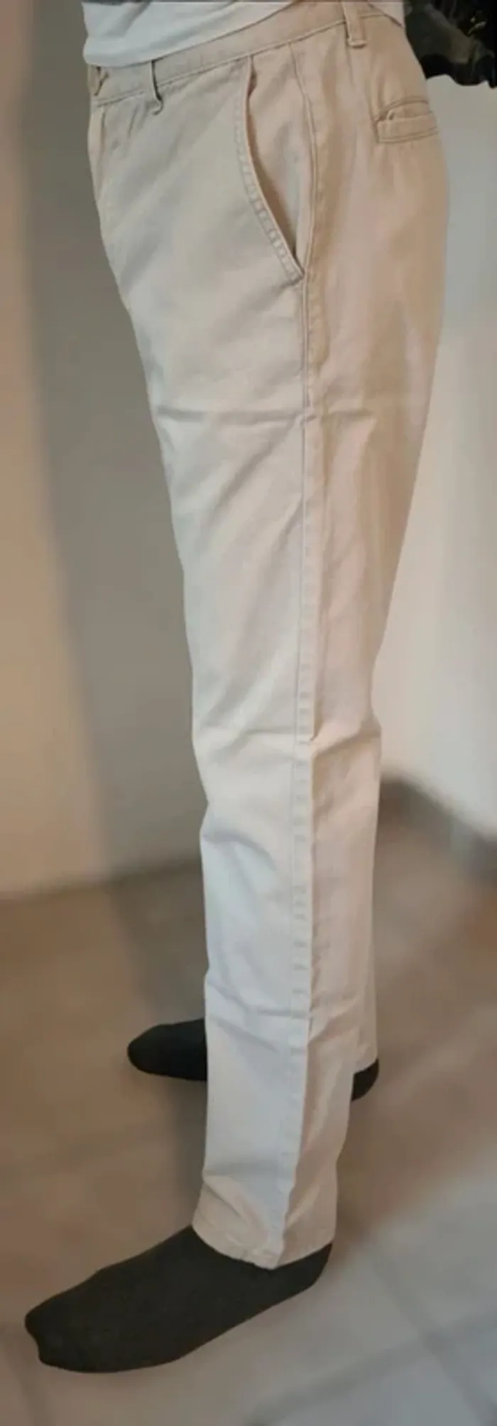 Pantalon homme crème - photo numéro 2