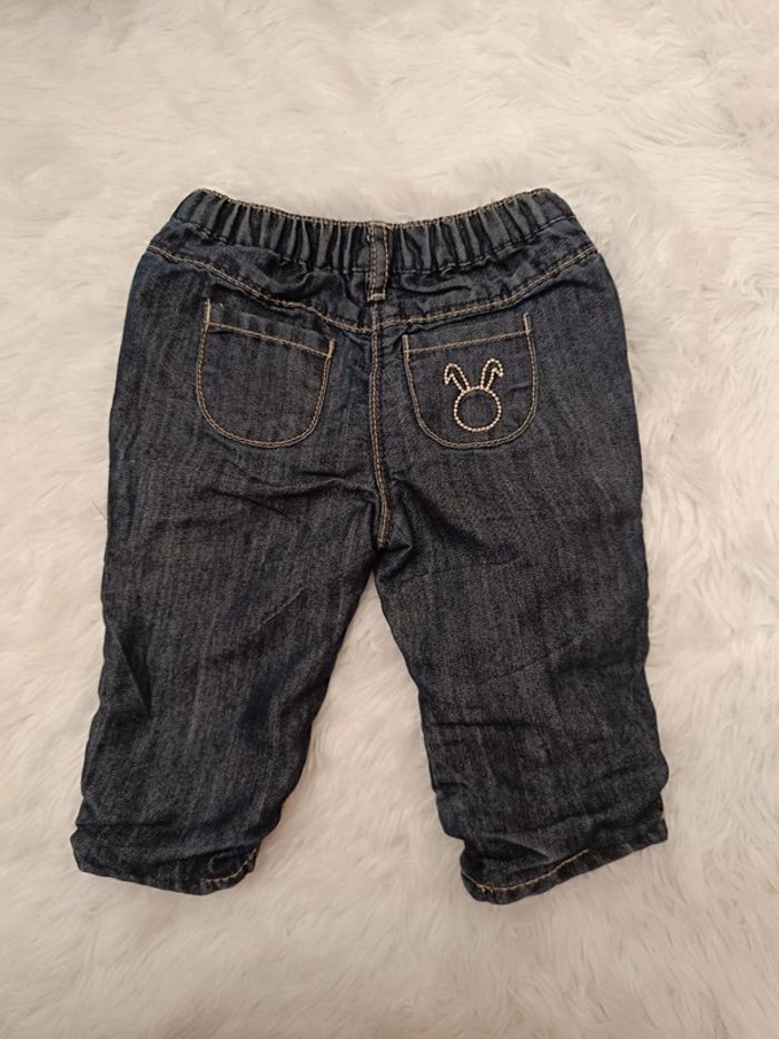 Jean doublée taille réglable à l'intérieur T. 6 mois Obaibi - photo numéro 5