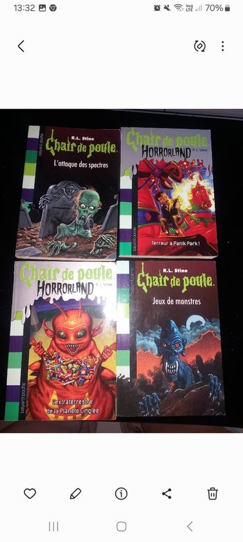 Lot livre chair de poule