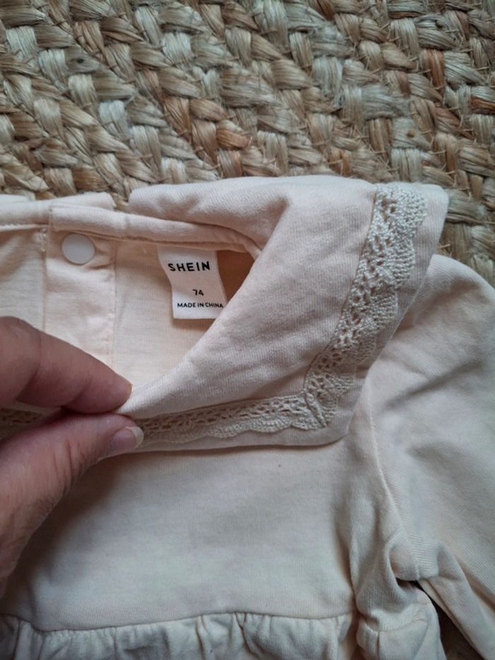 Barboteuse neuve shein beige 12 mois fille - photo numéro 3