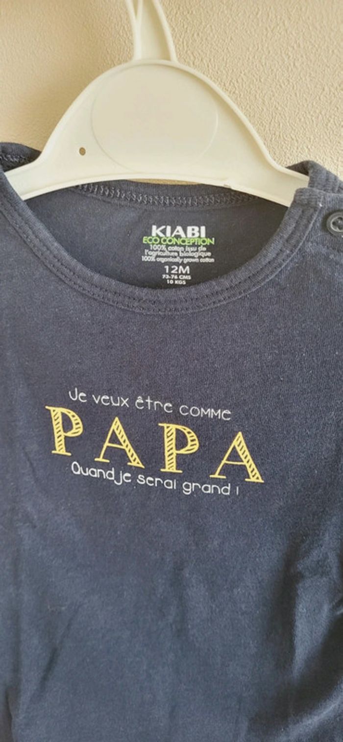 T-shirt kiabi 12 mois bleu marine - photo numéro 4