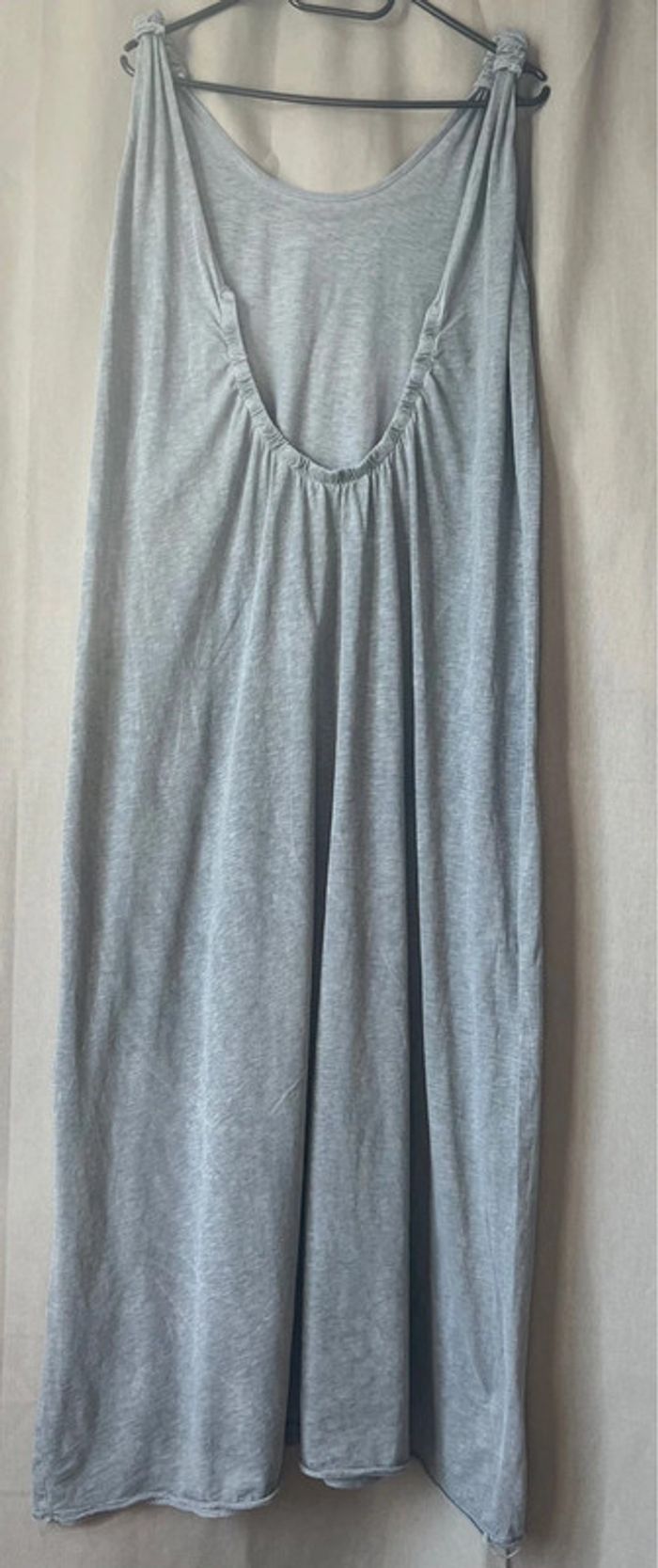 Robe longue été taille unique grande taille convient pour un 44/46 couleur bleu/gris comme neuve - photo numéro 3