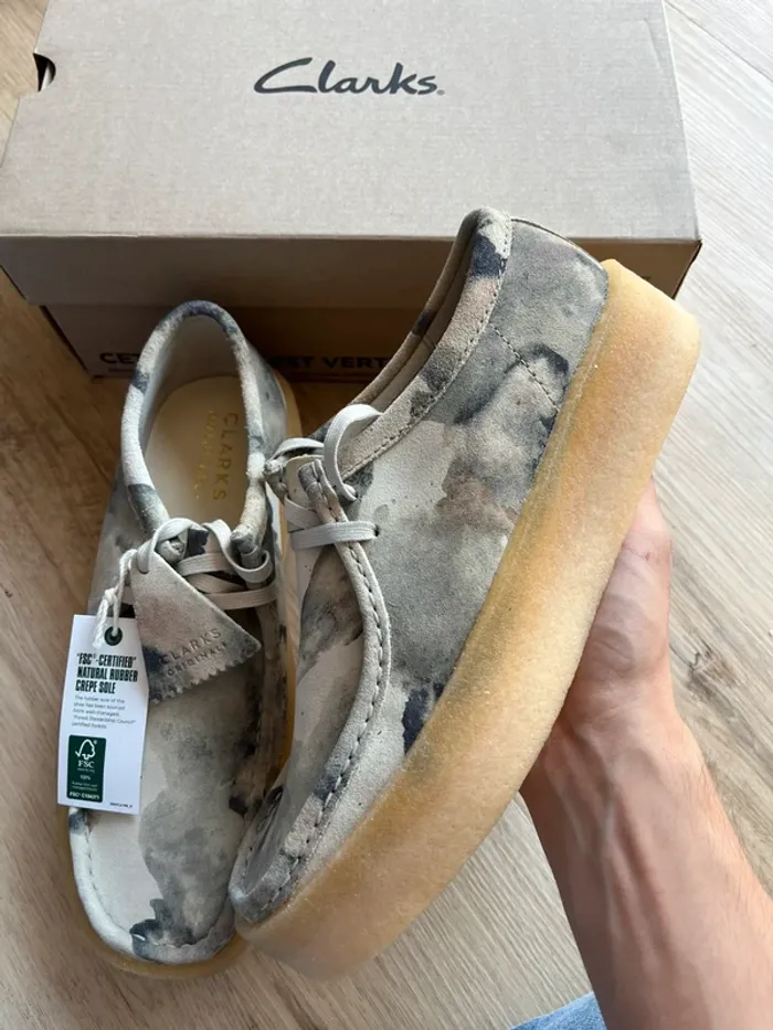 Clarks Wallabee Cup Off White Camo Taille 42,5