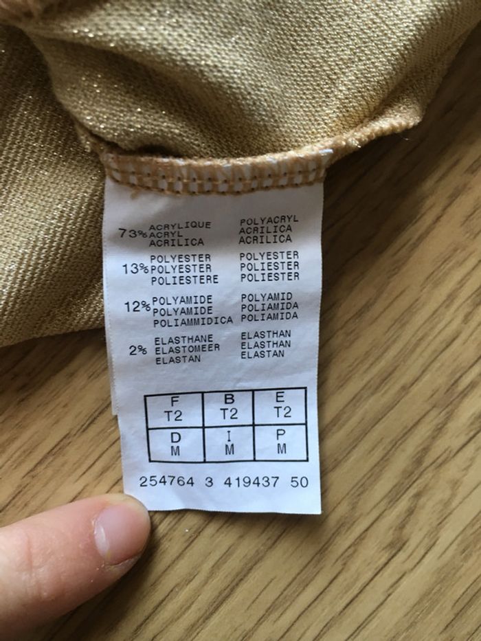 Petit top débardeur taille 2 doré / crop top - photo numéro 4