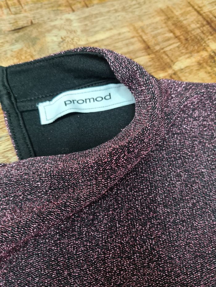 Magnifique robe paillette aubergine Promod taille 40 - photo numéro 4