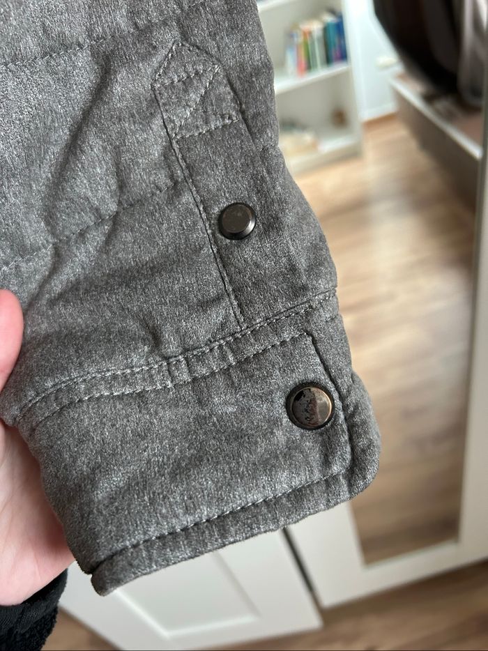 Veste grise unie matelassée Homme Zara Tailles L-XL - photo numéro 9