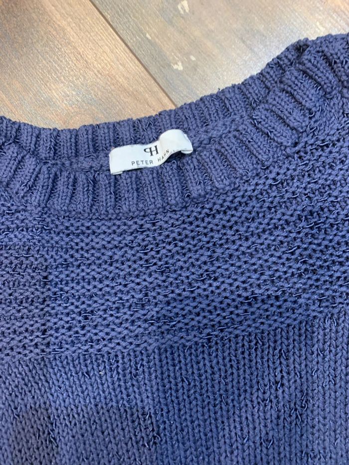 Pull bleu 85% coton - photo numéro 4
