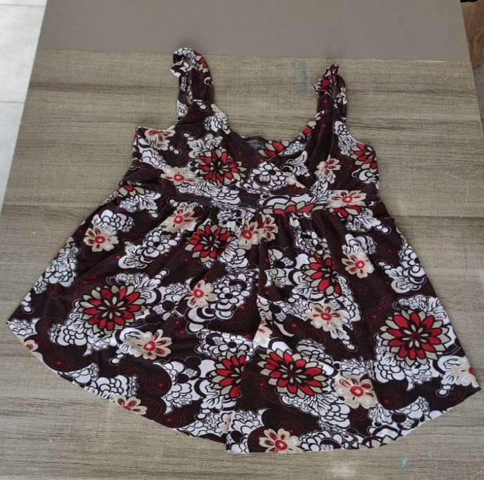 Débardeur taille 52/54 marque fashion + couleur marron pour femme - photo numéro 5