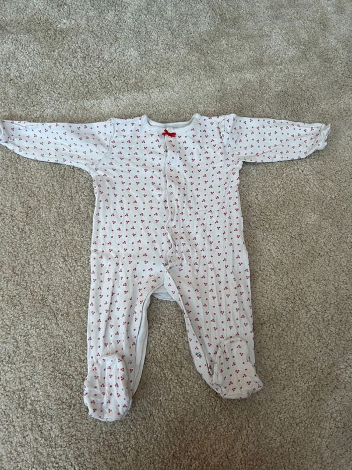 Pyjama blanc à fleurs fille - 9/12 mois - 7 - Y