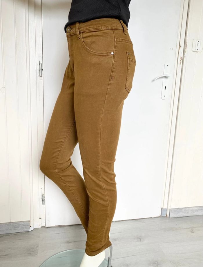 Jean skinny – Origine Italie – Marron super stretch – Taille 36/S – Excellent état - photo numéro 3