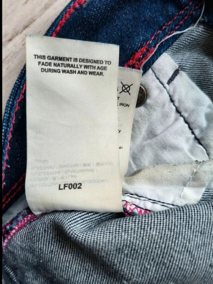 Jean Femme Superdry Vintage Standard Skinny - Bleu Foncé - Détail Rose - Style Casual Authentique - photo numéro 15
