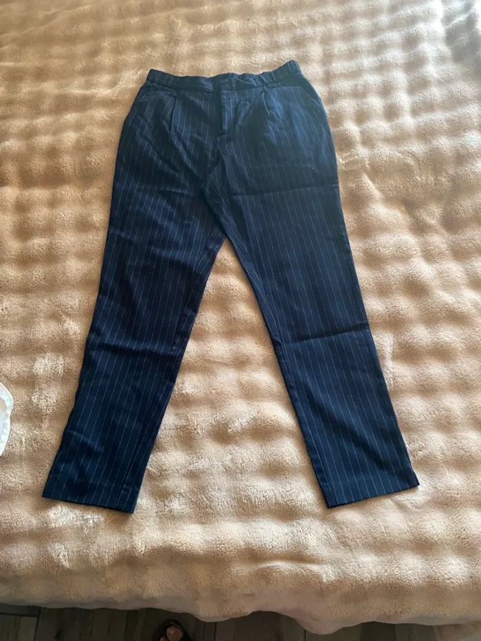 Pantalon d’hiver style tailleur marine - photo numéro 2